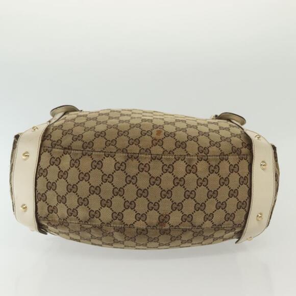 GUCCI GG Canvas Tote Bag Beige Gold - Picture 10 of 16
